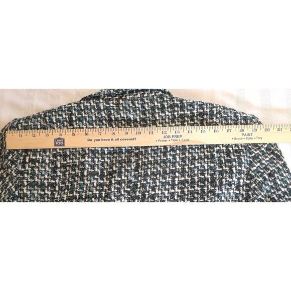 Worthington Blue, Black, White Tweed Lined Women's Blazer Coat - Size 20W - Picture 8 of 8